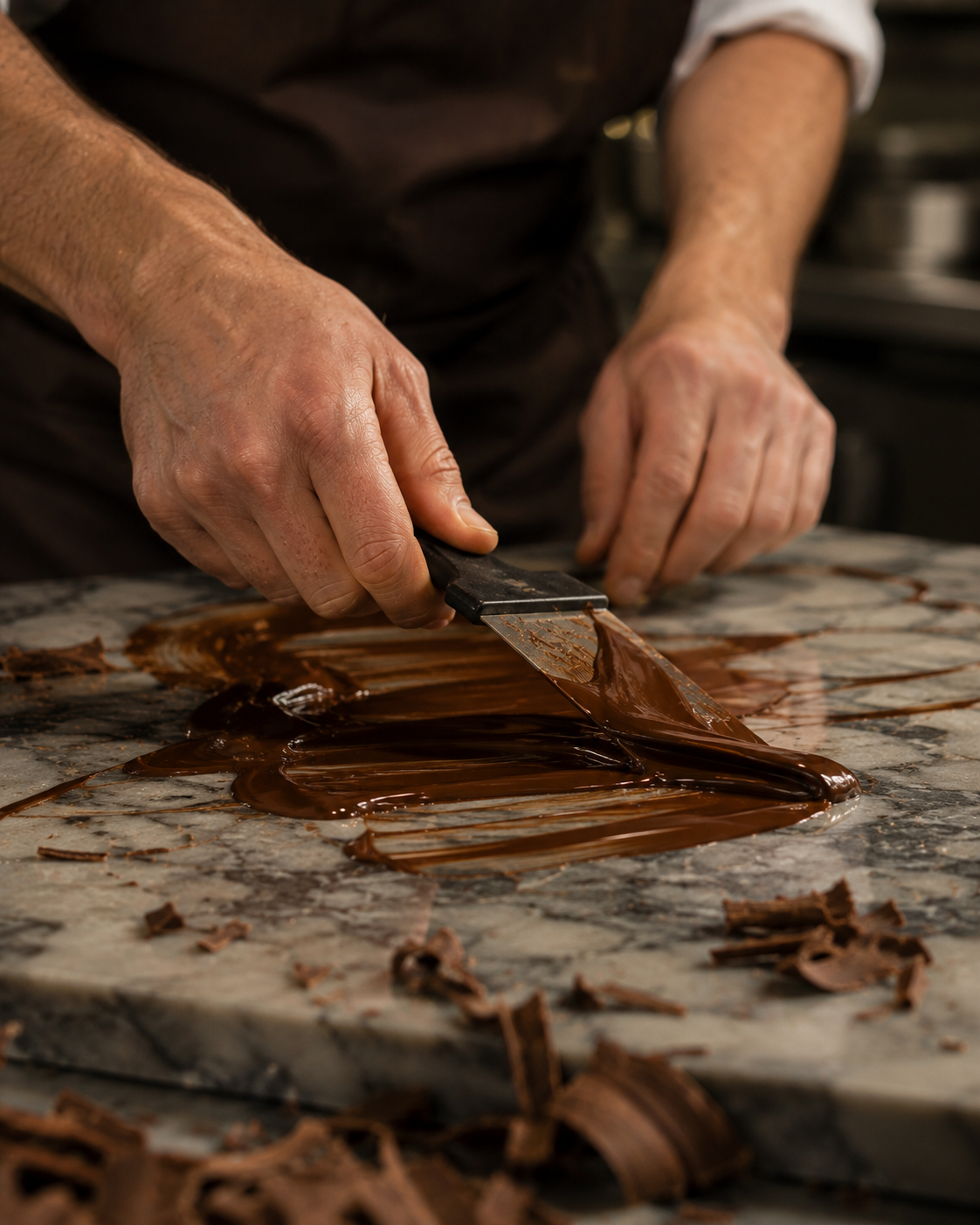 Travail du chocolat en patisserie